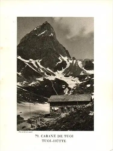 original Ansicht/ Photographie von 1927 , Tuoi - Hütte , Pilatus , Guarda , ca. 20x13 , Berghütte !!!