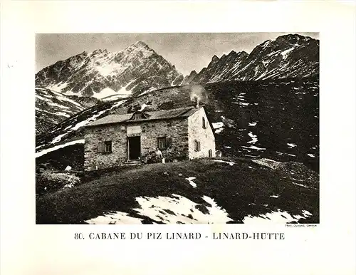 original Ansicht/ Photographie von 1927 , Linard - Hütte , Unterengadin , Engadin , Lavin , ca. 20x13 , Berghütte !!!