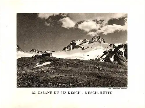 original Ansicht/ Photographie von 1927 , Kesch - Hütte , Bergün , Davos , Madulein , ca. 20x13 , Berghütte !!!