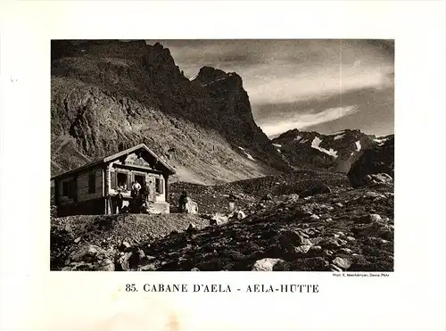 original Ansicht/ Photographie von 1927 , Aela - Hütte , Filisur , Bergün , Davos , ca. 20x13 , Berghütte !!!