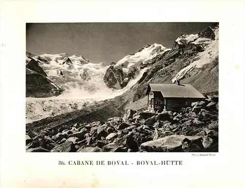 original Ansicht/ Photographie von 1927 , Boval - Hütte , Morteratsch , ca. 20x13 , Berghütte !!!