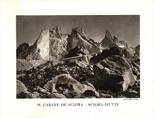 original Ansicht von 1927 , Sciora - Hütte , Promontogno , Hoher Rohn , Bondo , ca. 20x13 , Berghütte !!!