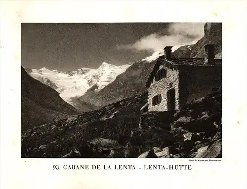 original Ansicht von 1927 , Lenta - Hütte , Vals , Zervreila , Bodan , ca. 20x13 , Berghütte !!!