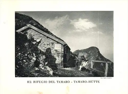 original Ansicht von 1927 , Tamaro - Hütte , Lugano , River , Corte di Neggia , ca. 20x13 , Berghütte , Hütte !!!