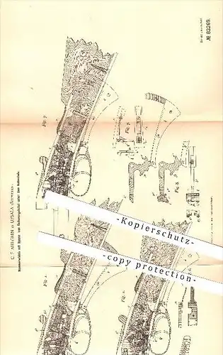 original Patent - C. F. Ahlgren in Upsala , Schweden , 1894 , Hammerschloss , Gewehrschloss , Schloss , Waffen , Gewehr