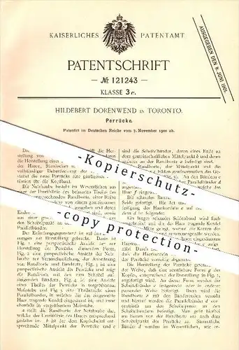 original Patent - Hildebert Dorenwend in Toronto , 1900 , Perücke , Haare , Friseur , Coiffeur ,  Wig , rug , peruke