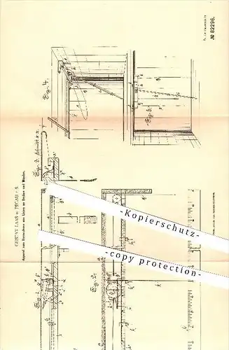 original Patent - Gustav Laas in Pegau i. S. , 1894 , Zeichnen von Linien an Decken u. Wänden , Maler , Malerei , Malen