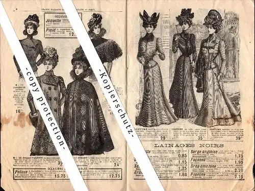 Ancien catalogue Mode 1900-1901 , SAMARITAINE , Paris , Old Fashion Catalogue !!!