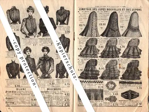 Ancien catalogue Mode 1900-1901 , SAMARITAINE , Paris , Old Fashion Catalogue !!!