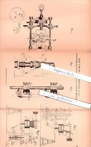 Original Patent - Ernst Steiniger in Friedrichsgrün , 1885 , Ausrückvorrichtung für Mahlgänge , Mühle , Windmühle !!!