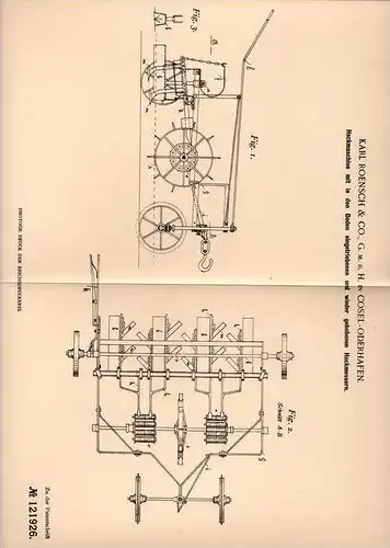 Original Patentschrift - K. Roensch & Co GmbH in Cosel / Ko&#378;le , 1900, Hackmaschine , Landwirtschaft , K&#281;dzier