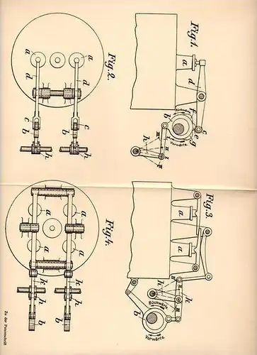 Original Patentschrift - Peter Albertini in Oberschan , Schweiz , 1905 , Steuerung für Zweitakt - Maschinen , Wartau !!!