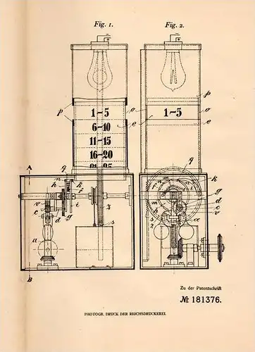 Original Patentschrift - Tachometer , Tacho , 1906 , W. Leuze in Düsseldorf , Geschwindigkeitsanzeiger , Automobile !!!