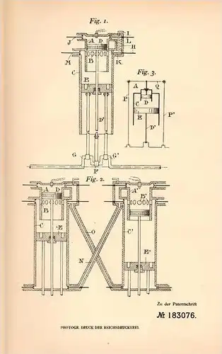 Original Patentschrift - H. Roche in Grenoble , 1905 , Explosionskraftmaschine !!!