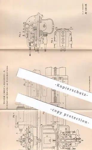 original Patent - Wilhelm Lorenz , Karlsruhe , 1899 , Drehbank zum Schneiden von Globoidschrauben | Schrauben , Getriebe