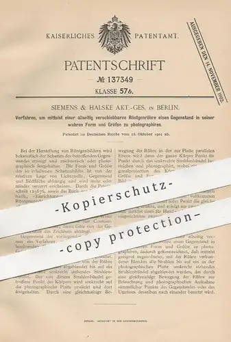 original Patent - Siemens & Halske AG Berlin , 1901 , Fotografie per Röntgenröhre | Röntgen Bilder | Photography , Foto