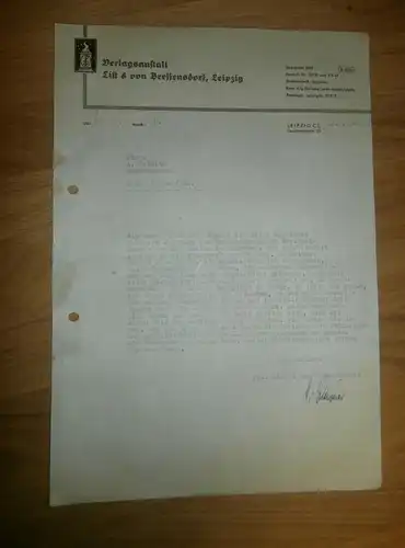 altes Dokument - List & von Bressendorf in Leipzig , 1940 , Verlagsanstalt , Verlag , A. Colditz in Hartha i. Sa !!!