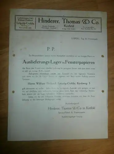 altes Dokument - Hinderer , Thomas & Co in Leipzig , 1951, Hummitzsch Sägewerk Leisnig , A. Colditz in Hartha i. Sa !!!