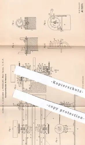 original Patent - Heinrich C. Schrader , Wheeling , West Virginia , USA | Facettenschleifmaschine für Glas | Schleifen