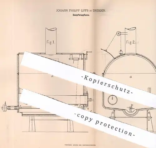 original Patent - Johann Philipp Lipps , Dresden 1893 | Dampfbraupfanne | Pfanne zum Bier brauen | Brauerei , Kochgefäß