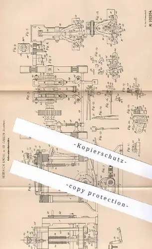original Patent - Heinrich Spühl , St. Gallen , Schweiz , 1898 , Kettenschweißmaschine | Kette , Eisen , Walze , Draht