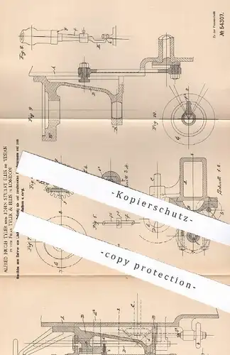original Patent - Alfred Hugh Tyler , John Stuart Ellis de Vesian | London | 1890 | Bohrmaschine , Fräsmaschine | Bohren