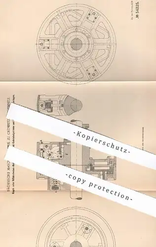 original Patent - Sächsische Maschinenfabrik Chemnitz , 1889 , Reibungskupplung | Kupplung | Eisenbahn , Maschinen , Lok