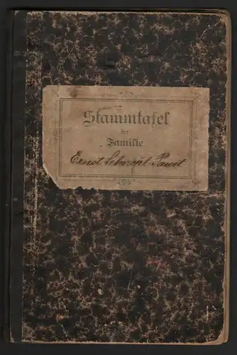 Stammtafel E.L. Paust , Jülich ,1913-37 , Ahnentafel , Dokument !!! Ahnentafel !!!