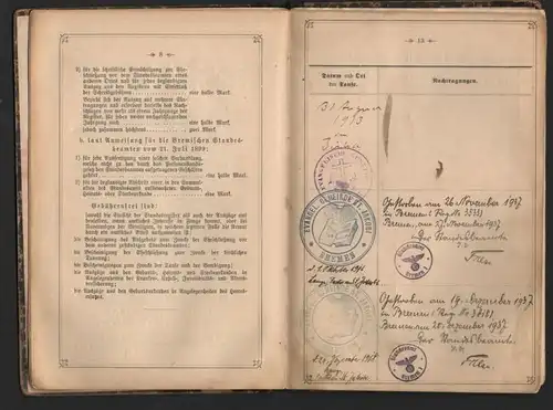 Stammtafel E.L. Paust , Jülich ,1913-37 , Ahnentafel , Dokument !!! Ahnentafel !!!