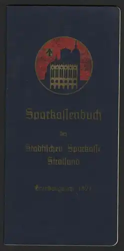Sparbuch F. Zander , 1940-44 , Stralsund i. Mecklenburg , Sparkasse !!!