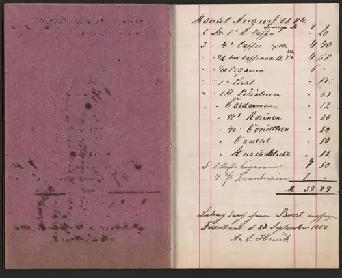 Contobuch, 1884 , Inspektor Dulitz in Salow b. Neubrandenburg , Friedland !!!