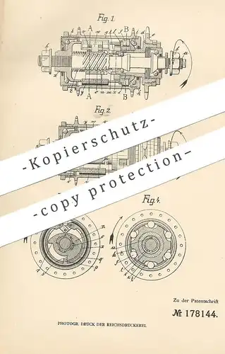 original Patent - Albin Wölfel , Berlin / Spandau , 1904 , Gegentretbremse für Fahrräder mit Freilauf | Fahrrad - Bremse