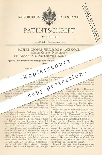 original Patent - Robert George Ferguson , Lakewood , New Jersey | Abraham Montefiore Elkus , New York  1897 | Brausebad