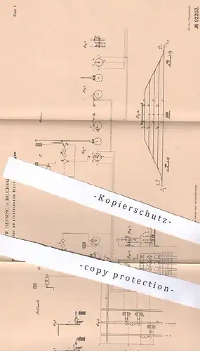 original Patent - W. Henning , Bruchsal , 1896 , Fahrtenwähler an elektrischen Blockeinrichtungen | Eisenbahn , Bahn !!