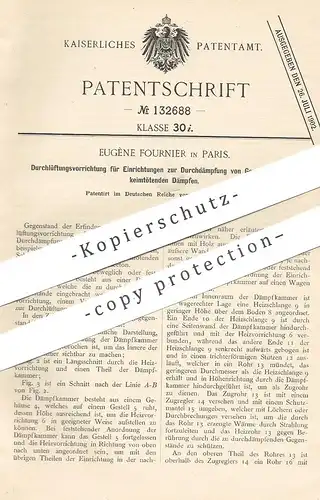 original Patent - Eugène Fournier , Paris , Frankreich , 1900 , Durchlüftung von Bekleidung , Schuhwerk | Desinfektion