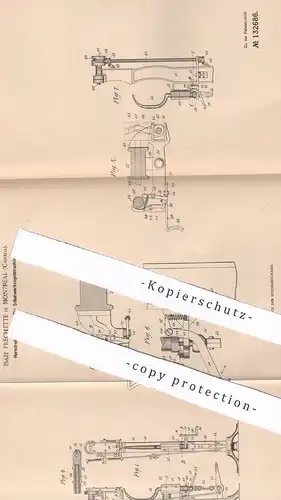 original Patent - Isaie Fréchette , Montreal , Canada  1901 , Schuhwerk - Nagelmaschine | Schuster , Schuh , Schuhmacher