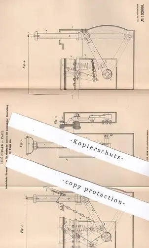 original Patent - René Berard , Paris , Frankreich , 1901 , Unterirdische Stromzuführung für elektr. Bahn | Straßenbahn