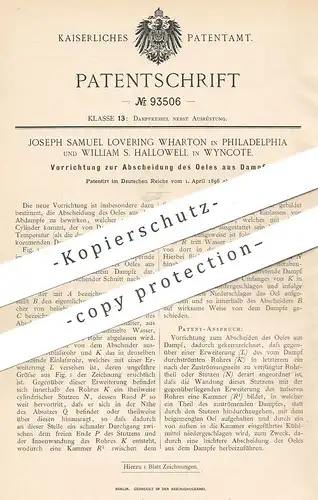 original Patent - Joseph S. Lovering Wharton , Philadelphia | William S. Hallowell , Wyncote | Öl aus Dampf abscheiden !