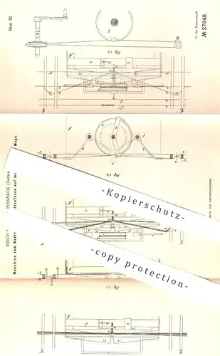 original Patent - Erich Vogel , Pössneck , Thüringen , 1883 , Andrehen der Kettenfäden | Webstuhl , Weben , Weber !!!