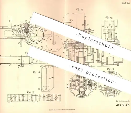 original Patent - Frederic Van Allen , Croissy , Frankreich , 1905 , Packmaschine für Papiertüten | Papier - Tüten !!