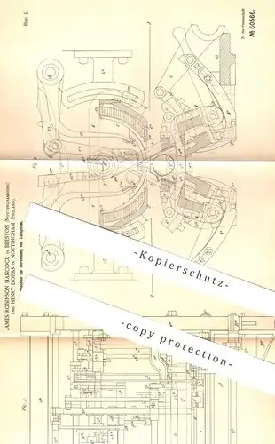 original Patent - James Robinson Hancock , Beeston , Nottinghamshire | Henry Dobbs , Nottingham , England | Tüllspitzen