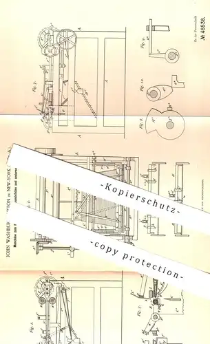 original Patent - John Washburn Sutton , New York , USA , 1888 , Rupfen von Seehundsfell , Pelz | Fell , Felle , Pelze !