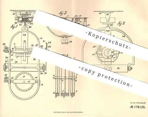 original Patent - po Vanzini , Bologna , Italien , 1905 , Feststellung der geograph. Koordinaten der Schiffe | Gyroskop