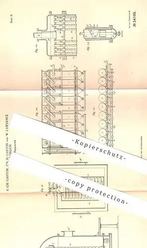 original Patent - R. Ch. Garton , Ch. H. Garton , W. Lawrence , London , England | Verdampfer | Zucker , Destillation