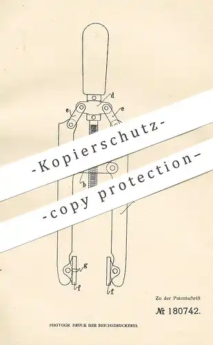 original Patent - August Krüger , Köslin / Polen , 1905 , Schraubzwinge | Schraubzwingen | Schlosser | Tischler !!!