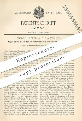 original Patent - Egg Schädler & Cie , Zürich / Schweiz 1894 , Magazinkamera | Magazin - Kamera | Fotograf , Photography