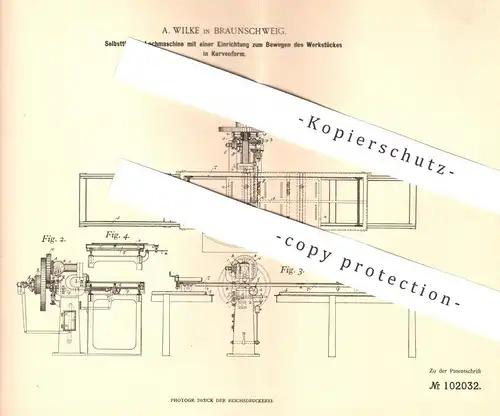 original Patent - A. Wilke , Braunschweig , 1897 , Lochmaschine | Metall , Lochstempel , Schlosser !!!