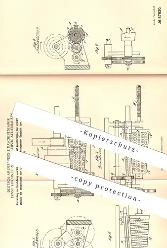 original Patent - Deutsch Amerikanische Maschinenfabrik Ernst Kirchner & Co. , Leipzig | Herstellung von Schraubengängen