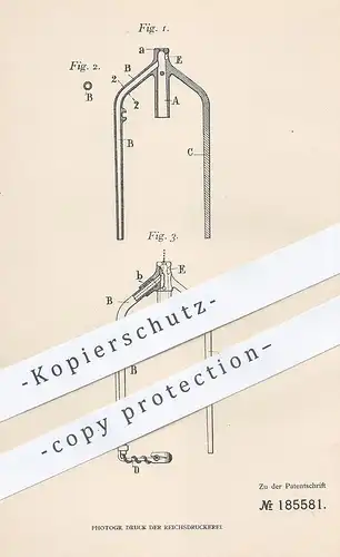 original Patent - Frédéric ter Weele , St. Dié , Frankreich 1906 , Flügel für Vorspinnmaschine | Spinnmaschine , Spinnen