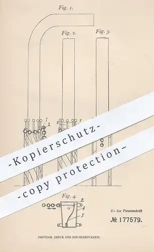 original Patent - Gebr. Schmidt , Oberstein , Trier , 1905 , Stabspitzenverschluss für Schirme | Schirm , Regenschirm !